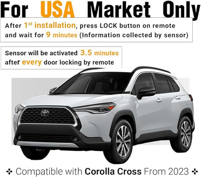 Fits for Corolla Cross 2026 2025 2024 2023, with Valet Mode, Plug & Play Smart Sensor System, Anti-Theft for Wheels, Catalytic Converter, Window Breakage Protection & Power Window Controller