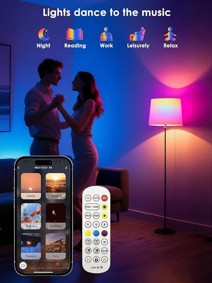 5V Low-voltage Smart LED Light Bulb, Dimmable E26 Screw Base Bulb with Remote Control, 48 Colorful Beads 16 Million Colors 7W Light Bulbs with APP Control & Music Sync & Timer for Bedroom Lamp(2-Pack)