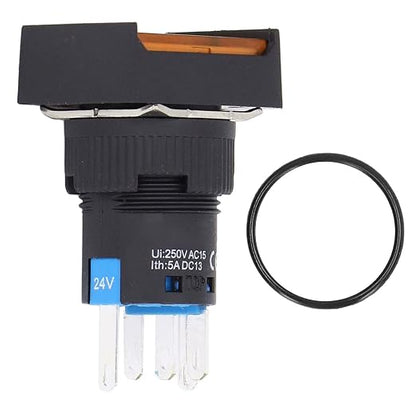 Push Button Switch 16mm Self Locking Design (Yellow)