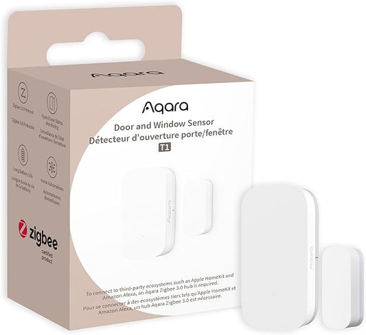 Aqara Door and Window Sensor T1, Mini Wireless Contact Sensor for Smart Home Security and Automation, Requires Aqara Hub, Zigbee 3.0, Works with Apple HomeKit, Alexa, IFTTT