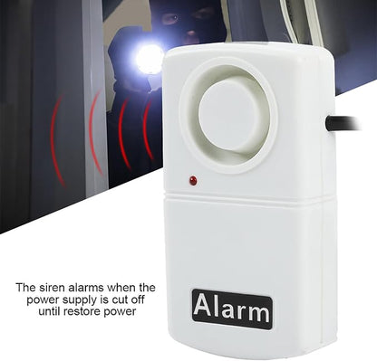 Automatic Power Cut Failure Alerter, LED Flash Indicator 120dB Smart Warning Siren 220V