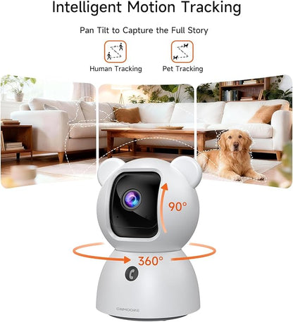 4 Pack 2.5K Cameras for Home Security, Non-Subscription AI Human/Pet/Crying Detection, 4MP Dog/Cat/Pet Camera Indoor with Phone App, Pan Tilt 2.4G WiFi Indoor Cameras, IR Night Vision, 2-Way Audio