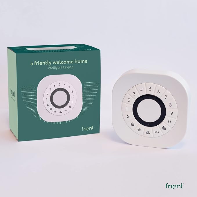 frient Intelligent Keypad | Secure Access Control | Keyless Entry | Zigbee | Works with Homey and Home Assistant | Smart Home PIN and RFID Reader, Backlit Wireless Door Entry, Compatible with Homey and Home Assistant