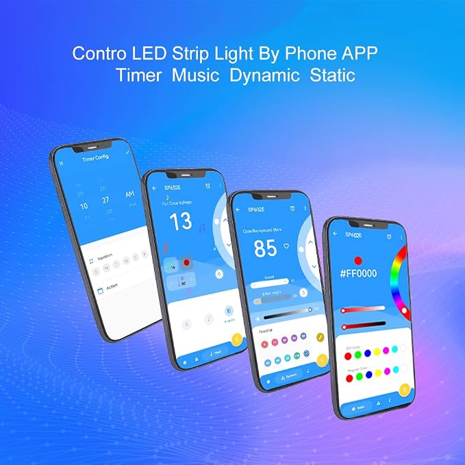 BTF-LIGHTING WS2812B WS2811 WS2813 WS2815 1903 SP602E Bluetooth Controller with 4 Signal Outputs for LED Module Pixel Strip String Light Andriod iOS APP/RF Remote/Trigger Control