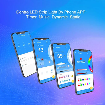 BTF-LIGHTING WS2812B WS2811 WS2813 WS2815 1903 SP602E Bluetooth Controller with 4 Signal Outputs for LED Module Pixel Strip String Light Andriod iOS APP/RF Remote/Trigger Control