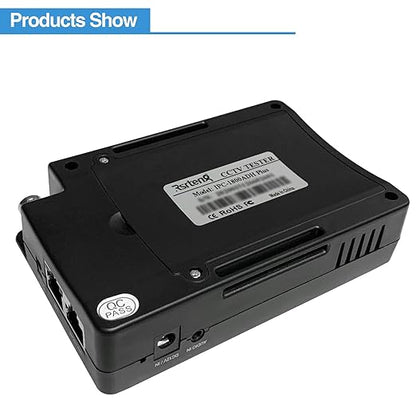Rsrteng CCTV Camera Tester Support 12MP IP Camera 8MP TVI/CVI/AHD Camera CVBS Camera 4-inch IPS Touch Screen Monitor CCTV Tester Support POE PTZ 4K RS485 TF Card Slot