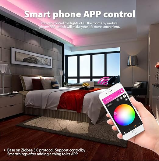 GLEDOPTO Zigbee3.0 RGBCCT LED Strip Controller Pro Alexa Voice/APP/Remote Control 16 Million Colors Changing Tape Light Controller Compatible with Amazon Echo Plus Tuya Smartthings