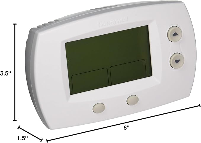 Honeywell TH5220D1029 Focuspro 5000 Non-Programmable 2 Heat and 2 Cooling Thermostat, Large Screen
