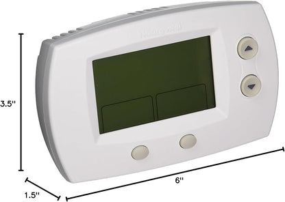 Honeywell TH5220D1029 Focuspro 5000 Non-Programmable 2 Heat and 2 Cooling Thermostat, Large Screen
