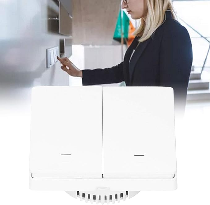 Wireless WiFi Smart Switch for Power Distribution 2200W Compatible with Google Home IFTTT Roqi and iOS Siri - Impact ABS Material for Multi Scene Control Applications