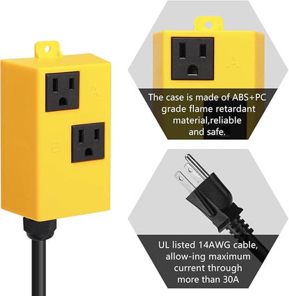 Ortis Automatic Vacuum Switch for Power Tools, with Smart Current Sensing & Delayed Start to Prevent Circuit Overload, Avoids Breaker Tripping, Plug & Play Dust Control Solution LF40