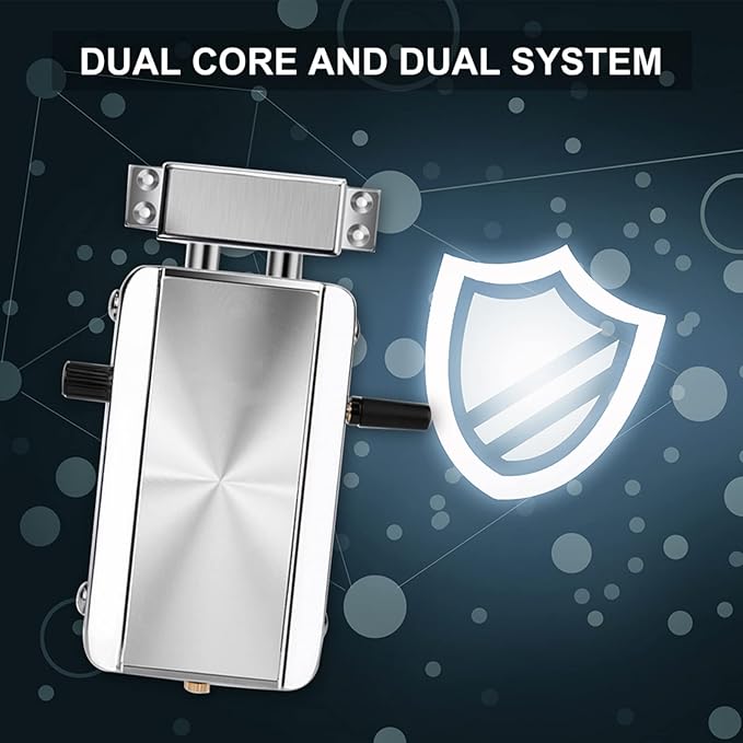 Geevorks Remote Control Electronic Intelligent Door Lock, Smart Wireless,Electronic Deadbolt Anti-Theft Smart Hidden Door Lock,with 4 Remote Control,Keyless Access Control System for Home