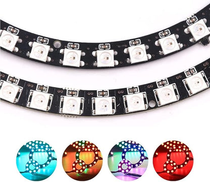 16 Bits WS2812 LED Ring with SM2.54-3P Plug Wire, WS2812B 5050 Addressable RGB LED Module DC5V with Built-in Drivers Individually Programmable for Arduino Raspberry Pi ESP8266 Nodemcu