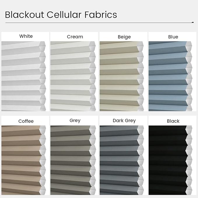 Kincmo Motorized Cellular Shades, Custom Motorized Blinds with Remote, Cordless Smart Electric Honeycomb Blinds Work with Apple HomeKit, Alexa, Google (Fabric-Samples Multicolor)