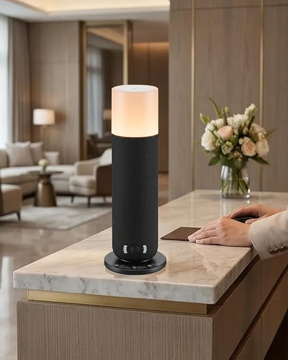 Smart Waterless Scent Diffuser for Modern Homes, App & Manual Dual Control Essential Oil Diffuser, Quiet Fabric-Wrapped Design with Ambient Light, Customizable Scenting, Up to 1000 Sq Ft