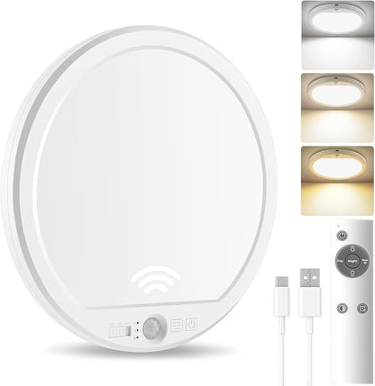 Battery Operated Ceiling Light, Rechargeable Motion Sensor Closet Light