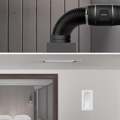 AC Infinity CLOUDWAY Whole House EC Fan S12, 1600 CFM with Remote 10-Speed Wireless Fan Controller, 12” Ceiling Mount House Attic Vent, Exhaust Home Ventilation System