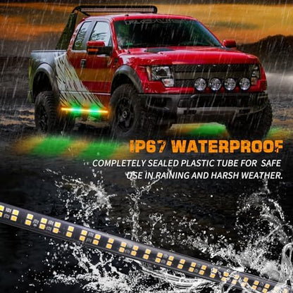 XRIDONSEN 2PCS 60 inch Running Board Strobe Lights Truck Emergency Lights