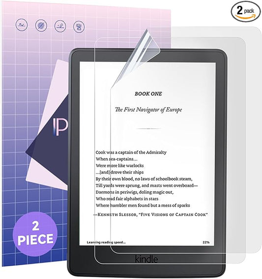IPROKKO [2 Pack] Anti Blue Light Screen Protector for 6" Kindle 11th Gen 2024/2022 Protective Film, Eyes Friendly Easy Install Anti Glare Kindle Basic Tablet eBook Reader Screen Protector Compatible with Kobo Clara, Kobo Nia, PocketBook