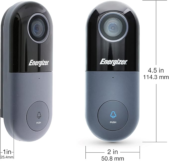 XTREME Energizer Connect 1080p Wired Video Doorbell, Home Security |Requires Existing Doorbell Wires, Not Battery Powered, 2-Way Audio, Cloud Storage, Remote Access, Night Vision, iOS/Android App