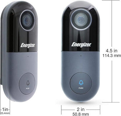 XTREME Energizer Connect 1080p Wired Video Doorbell, Home Security |Requires Existing Doorbell Wires, Not Battery Powered, 2-Way Audio, Cloud Storage, Remote Access, Night Vision, iOS/Android App