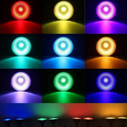PAR38 LED Floodlight Bulb, 30W Color Changing Light Bulb, Remote Controlled RGB Landscape Light, Dimmable E27 Based Waterproof Lawn Lamp for Holiday Party Courtyard Decor (2pcs)
