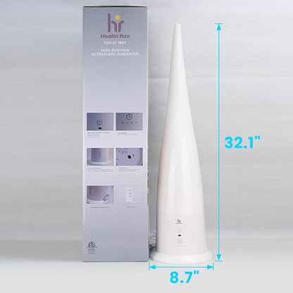 Cool Mist Humidifier, High Position Ultrasonic Humidifier for Bedroom & Large Room, 0.8-Gallon Tank, Quiet Cool Mist with 3-Speed Control, Touch & Remote, Auto Shutoff for Safety, Whisper Quiet, White