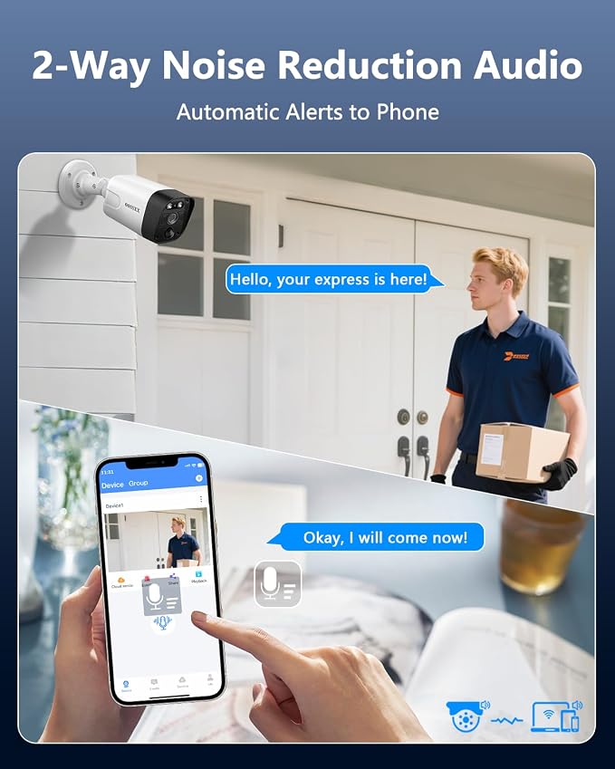 4K POE Wired Outdoor Home Security Camera System Surveillance Cameras