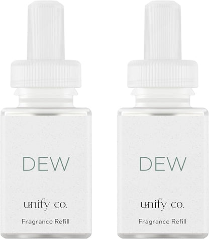 Pura & Unify Co. Home Scent Refill - Smart Air Diffuser - Long-Lasting Luxury Fragrance per Refill - Home Essential - Clean & Safe Diffuser Fragrance - 2 Pack, Dew