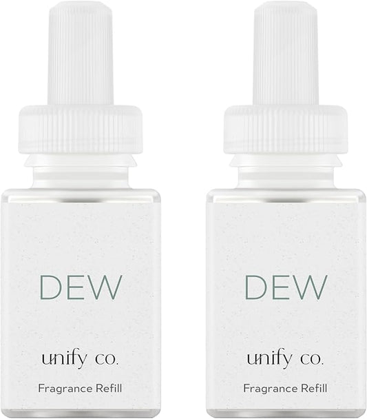 Pura & Unify Co. Home Scent Refill - Smart Air Diffuser - Long-Lasting Luxury Fragrance per Refill - Home Essential - Clean & Safe Diffuser Fragrance - 2 Pack, Dew