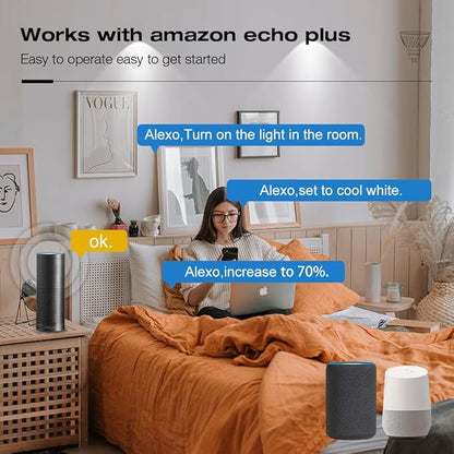 GLEDOPTO ZigBee 3.0 Smart 4W MR16 AC/DC 12V RGBCCT Spotlight Pro 30 Degree Beam Angle Color Change Bulb Dimmable Compatible with Amazon Echo Plus SmartThings App/Voice/RF Remote Control