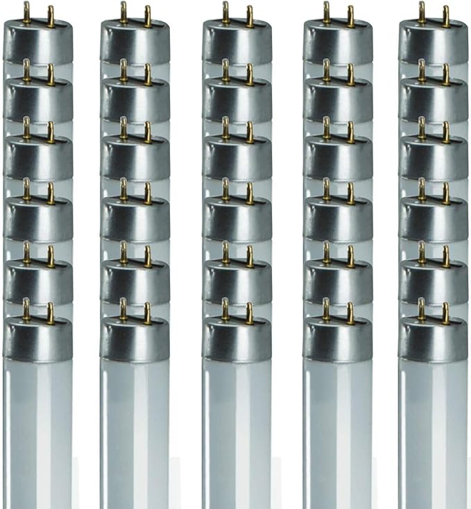 GoodBulb F28T8 28W 48 Inch T8 Fluorescent Light Bulb 5000K Daylight White Color Medium Bi-Pin Base 2970 Lumens 86 CRI 36000 Life Hours Car Dealership Lighting 30 Bulbs Pack