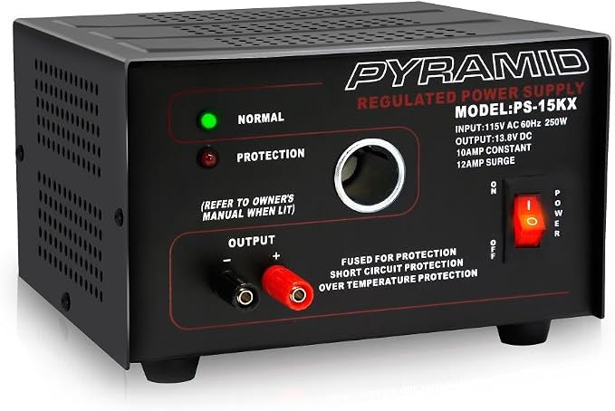 Pyramid Car Audio PS15K 10-Amp Power Supply with Car-Charger Adapter