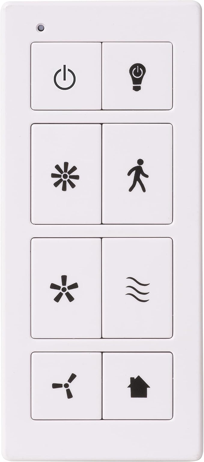 Prominence Home Universal Ceiling Fan Remote Control Kit with Receiver, Wall Dock and Batteries, For Downrod Ceiling Fans ONLY - 51433-01 - White