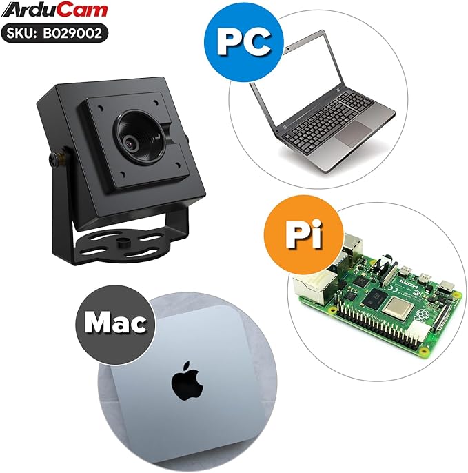 Arducam 16MP Autofocus USB Camera Module, USB2.0 Webcam, Lightburn Camera with Multiple preset AI Resolutions for Windows, Linux, Android, and Mac OS