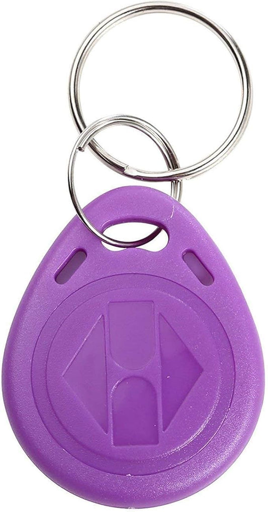 125khz RFID Smart EM ID Read Only Entry Access Keyfob Tag Token Keychain Card (100 Pack) (Purple)