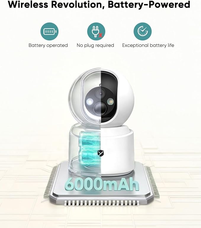 Indoor Camera Pet Camera, 2.5K 4MP Wireless Cat Camera with Phone App, 355° Pan Tilt, Color Night Vision, 2.4/5GHz WiFi, Motion Alerts, 2-Way Audio for Dog Elderly Baby Cat Home (2 Pack)
