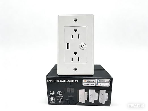 Jinvoo Smart WiFi Outlet Socket with USB 2 AC Individual Control by Smart Life app Compatible with Amazon Alxa Echo Google Assistant Remote Control Timer Schedule White 2 Pack