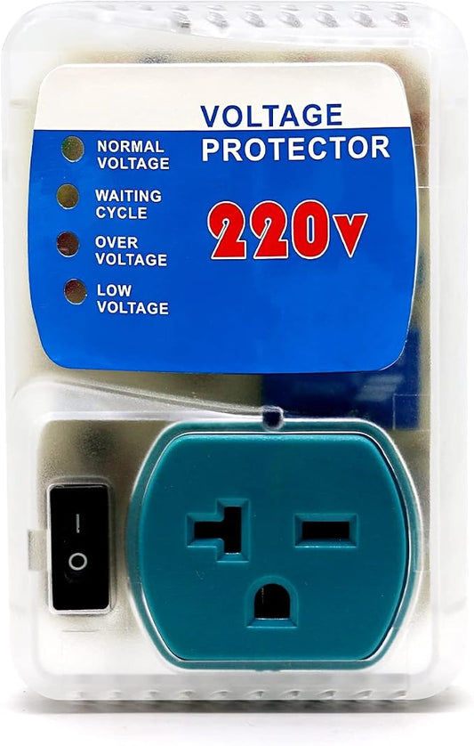 BSEED Surge Protector Outlet, Power Surge Protector for Home Appliances, Adjustable Voltage Regulator, 220V, 4400W, 1 Pack