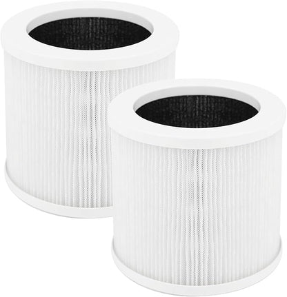 A1 Replacement Filter, 2PCS 3-in-1 H13 True HEPA Air Cleaner Filters Compatible with VEWIOR Air Purifier, HQKJ-80,HQKJ-50,HQSC-50,KOIOS HQKJ-50, AP01W