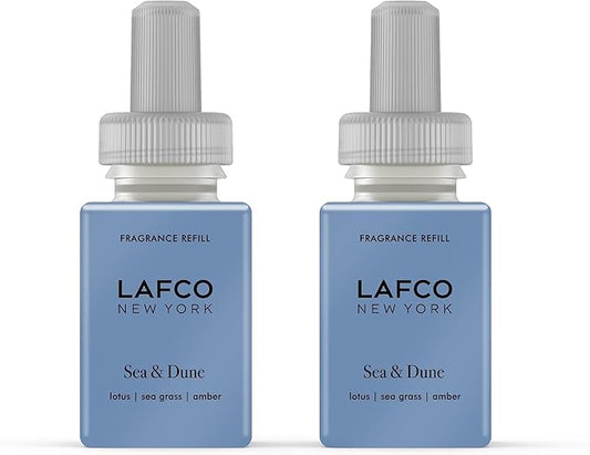 LAFCO New York Pura Smart Device Refill, Sea & Dune - Pack of 2 - Vial Delivers Up to 2 Weeks of Fragrance Life - Made in the USA