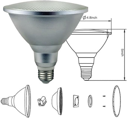 DUDU Led Spotlight E27 PAR38 20W RGB Colored Light Bulb 16 Color Changing with IR Remote Control for Home, Living Room, Party Decoration Waterproof Outdoor Floodlight (20W PAR38 RGB)