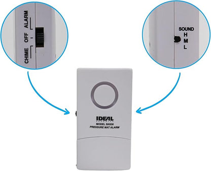 Ideal Security Pressure Floor Mat Home Alarm System – Wired Alarm & Chime, Anti-Wandering, Welcome Mat, Pet Door Mat
