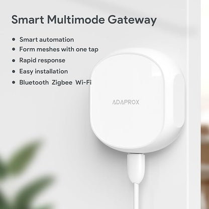 HomeHub Smart Gateway (Bluetooth + Zigbee) Smart Home Hub, Connects Compatible Devices, Enables Remote App Control, Voice Control & Automations
