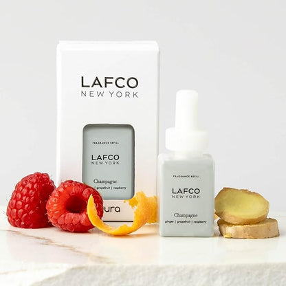LAFCO New York Pura Smart Device Refill, Champagne - Pack of 2 - Vial Delivers Up to 2 Weeks of Fragrance Life - Made in the USA