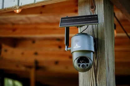TACTACAM – Defend 360 Cellular Security Camera, 4K Photos, 1080p Video, Solar + Rechargeable Battery, 360° Pan/Tilt/Zoom, LTE Cellular, Motion Alerts, Weather Resistant Includes Mounting Post & Cloth