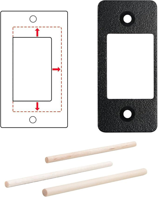 Deadbolt Restorer Strike Plate Narrow Side and Large Hole, 1 Pack | Fix Latch Misalignment/Sticking/Jamming, 2-1/4"H x 1"W, 1-5/8” Screw Hole Spacing, Ideal for Common/Electronic/Smart locks
