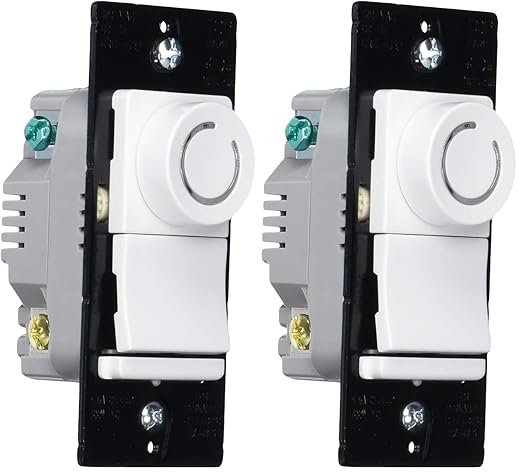 Legrand DRCL453PWCCV4 450-watt Single-pole/3-way White Compatible with LED Dimmer (Pack of 2)