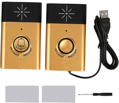 Doorbell, Smart Voice Doorbell 2 Way Conversation Talk Intercom Doorbell Kit Indoor Outdoor Access Control System for Home Office Security