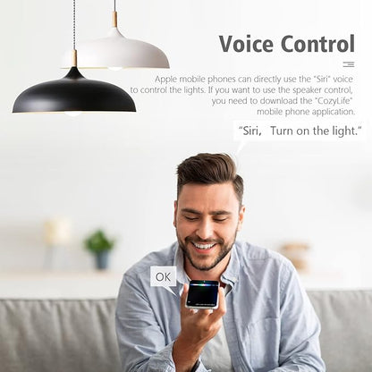 Smart Light Bulbs: WiFi LED Bulb, Works with Apple Homekit, Alexa, Google Home and Siri, E26 LED Smart Bulb, 2700K-6500K Dimmable and Timer Function, 800 Lumens 9W (1-Pack)